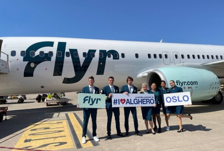 FLYR INAUGURA IL NUOVO COLLEGAMENTO DA OSLO VERSO ALGHERO