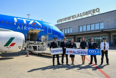 ITA AIRWAYS – Dal 30 LUGLIO AL VIA LA NUOVA ROTTA DA GENOVA AD ALGHERO